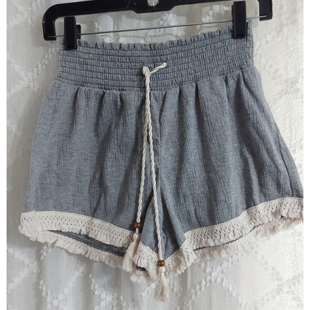 No Boundaries Gray‎ Smocked Waist Lounge Pants Medium 7-9